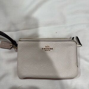Coach Light Cream Wristlet